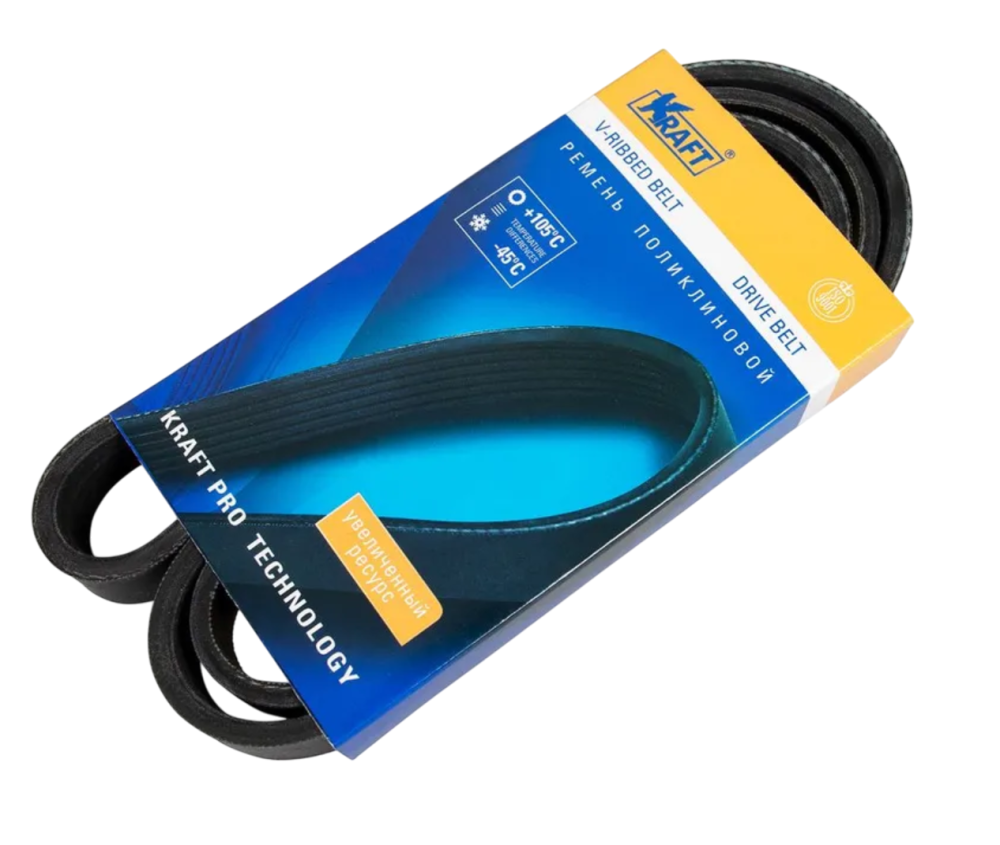 Ремень генератора LADA Largus, Renault Logan 16 кл. 6PK1200 KRAFT без кондиц.