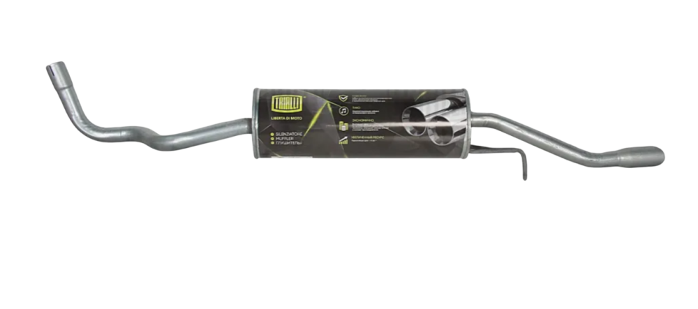 Глушитель осн. алюм. "TRIALLI" VW Polo Sedan (RUS) (10-) 1.6i CWVA (EMM1808)