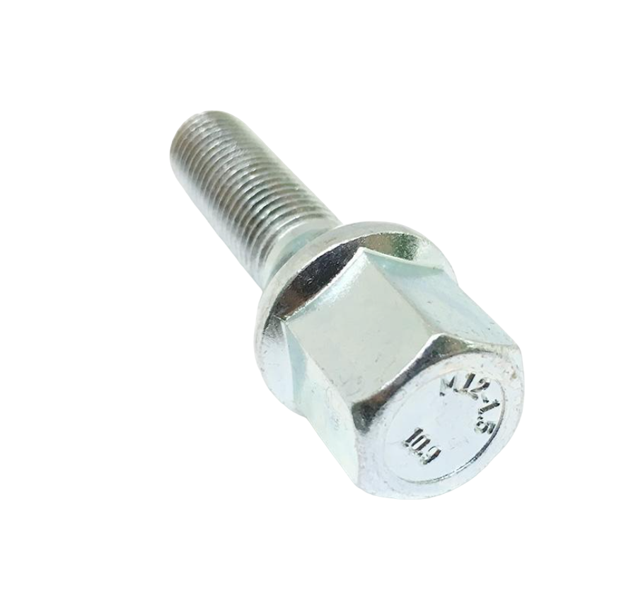 Болт колеса 12 x 1,25 x 30 цинк конус с выступом ВАЗ литой диск ключ 17 Вектор