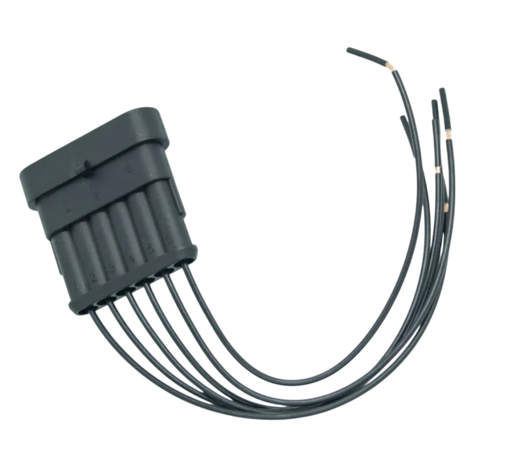 Разъем 6-ти конт. жгута форсунок с проводами к ЭСУД ГАЗ Cargen