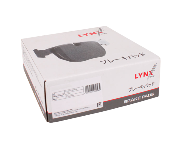 Колодки тормозные "LYNX" передние TOYOTA Auris (AKE) 1.4-1.6 07>/Corolla (AKE) 1.3-1.6 06> BD-7542