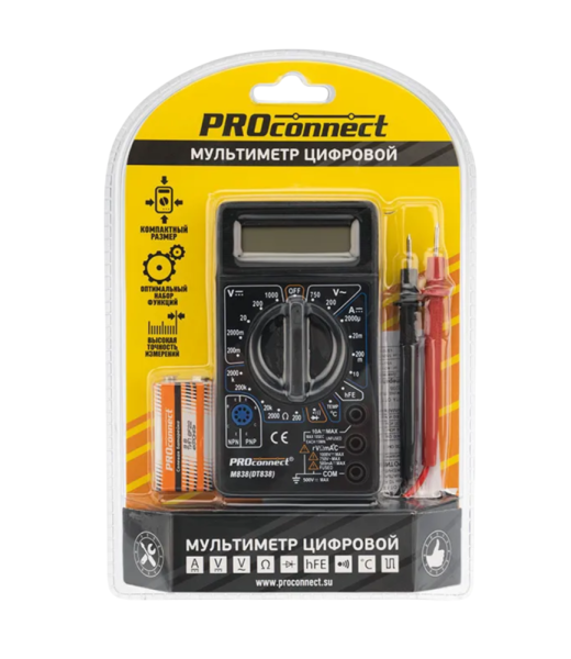 Мультиметр цифровой M838 (DT838) PROconnect