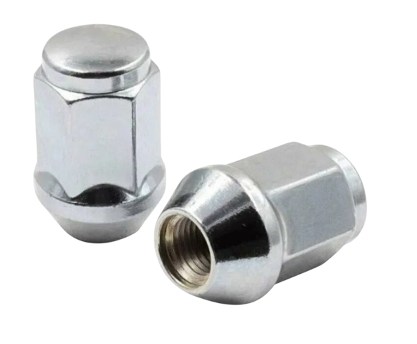 Гайка колеса M 12 x 1,25 х 35 хром конус с выступом закрытая ключ 19 Вектор