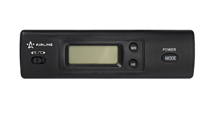 Термометр внутр./наруж. AIRLINE черный, с выносным датчиком