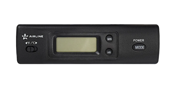 Термометр внутр./наруж. AIRLINE черный, с выносным датчиком
