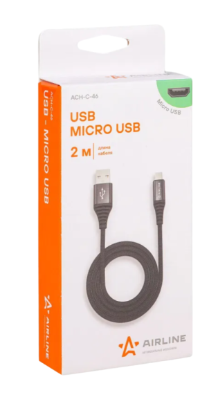Кабель для телефона AIRLINE USB - micro USB 2м