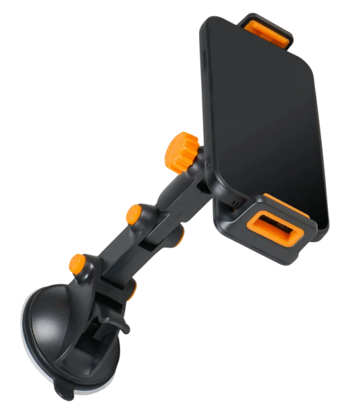 Держатель телефона AIRLINE на торпедо/лоб. стекло магнитный с телескоп. кроншт.