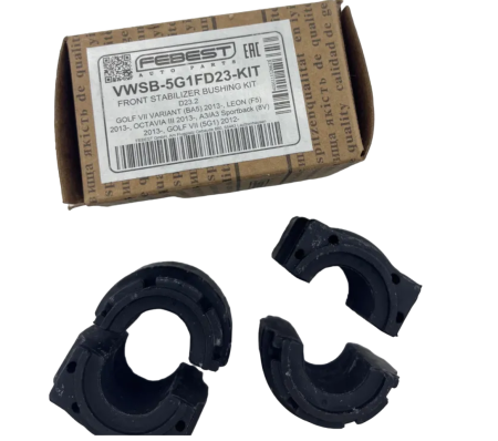 Втулка стабилизатора "FEBEST" половинка передн 23.2мм SKODA OCTAVIA VWSB-5G1FD23-KIT
