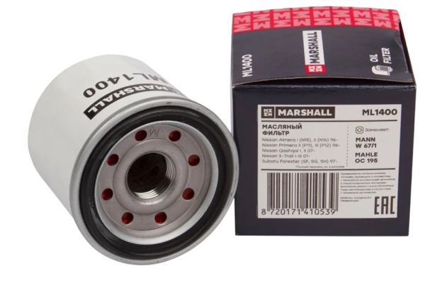 Фильтр масляный "MARSHALL" Hyundai Solaris II 17-, Kia Ceed 1.4  ML1400