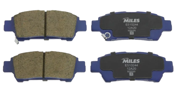 Колодки тормозные "MILES" задние TOYOTA AVENSIS VERSO 2.0 01-/PREVIA 2.0-2.4 E510244