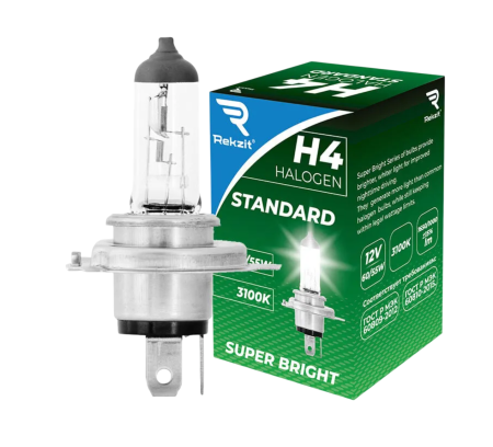 Лампа галогенная H4 12V 60/55W REKZIT STANDARD 1 шт.