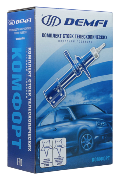Стойка передней подвески 1118 2 шт. DEMFI Комфорт газомасляная для конической пружины
