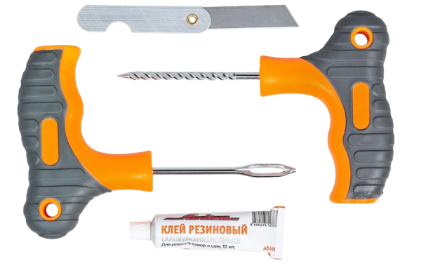 Набор для ремонта бескамерных шин AIRLINE в прозрачном кейсе atrk8