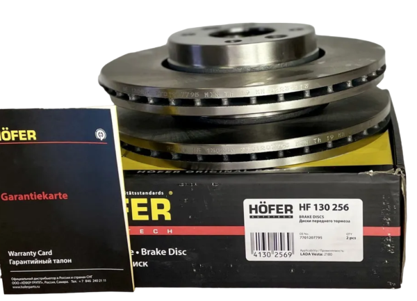 Диск тормозной "HOFER" передний вент D=260 мм RENAULT LOGAN / MEGANE II / LADA LARGUS HF130256